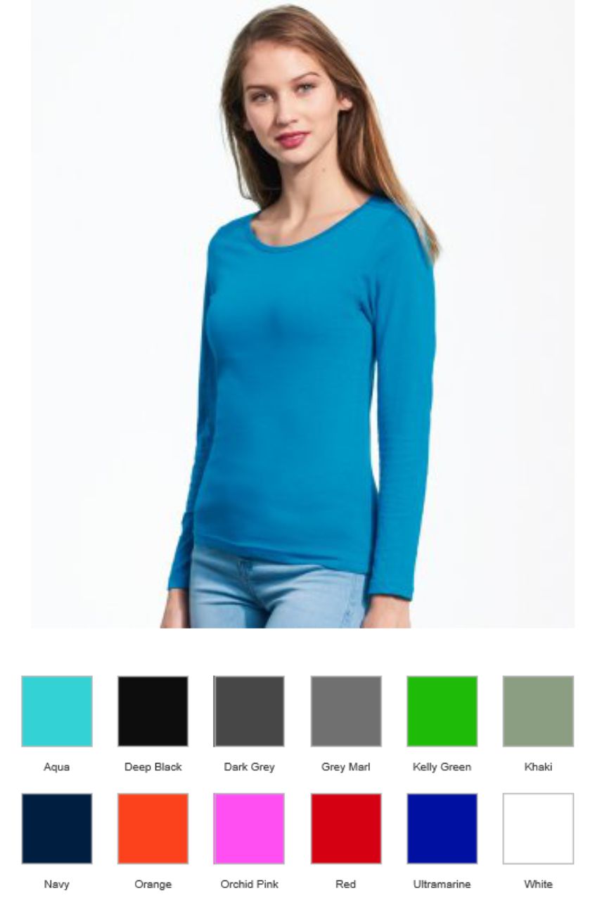 Sol's 11425 Ladies Majestic Long Sleeve Tee Shirt - Click Image to Close